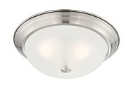 Decorative Flushmount 3-Light Flushmount in Satin Platinum