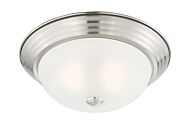 Decorative Flushmount 2-Light Flushmount in Satin Platinum