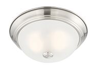 Decorative Flushmount 2-Light Flushmount in Satin Platinum