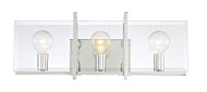 Ethan 3-Light Bathroom Vanity Light in Polished Nickel