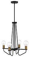 Ravella 4-Light Chandelier in Black