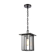 Radnor 1-Light Outdoor Pendant in Matte Black