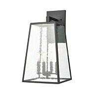 Meditterano 4-Light Outdoor Wall Sconce in Matte Black