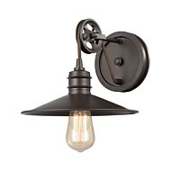 Spindle Wheel 1-Light Wall Sconce in Oil Rubbed Bronze