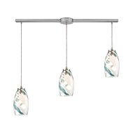 Turbulence 3-Light Pendant in Satin Nickel