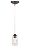 Millennium Lighting Moven 1-Light Mini-Pendant In Rubbed Bronze