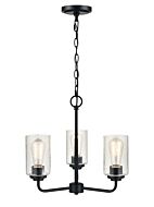 Millennium 3 Light Chandelier in Matte Black