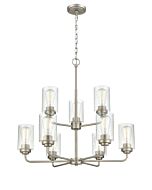 Millennium 9 Light Chandelier in Satin Nickel