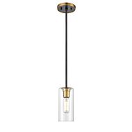 DVI Barker 1-Light Mini-Pendant in Brass and Graphite