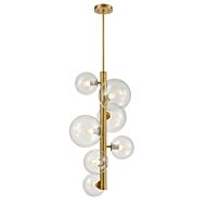 DVI Courcelette 7-Light Foyer Pendant in Venetian Brass