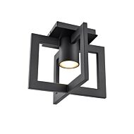 DVI Astrid Outdoor 1-Light Outdoor Flush Mount in Black