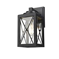 DVI County Fair Outdoor 1-Light Outdoor Wall Sconce in Black