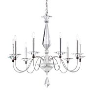 Schonbek Jasmine 9 Light Chandelier in Silver with Clear Optic Crystals