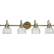 Archie 4-Light Bathroom Vanity Light Bracket in Vintage Brass