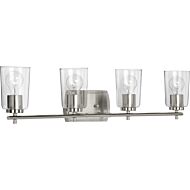 Adley 4-Light Bathroom Vanity Light & Vanity in Brushed Nickel