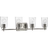 Adley 4-Light Bathroom Vanity Light & Vanity in Polished Nickel