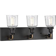 Rushton 3-Light Bathroom Vanity Light & Vanity in Graphite