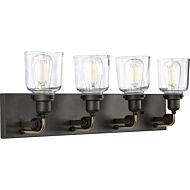 Rushton 4-Light Bathroom Vanity Light & Vanity in Graphite