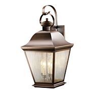 Kichler Mount Vernon 4 Light Outdoor Wall Lantern in Olde Bronze