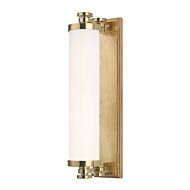 Hudson Valley Sheridan 3 Inch Bathroom Vanity Light in Aged Brass