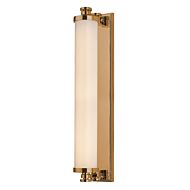 Hudson Valley Sheridan 3 Inch Bathroom Vanity Light in Aged Brass