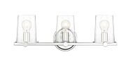 Matteson 3-Light Bathroom Vanity Light Bar in Chrome