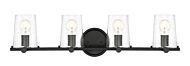 Matteson 4-Light Bathroom Vanity Light Bar in Matte Black