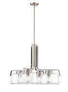 Riley 4-Light Chandelier in Satin Platinum