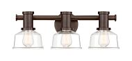 Carson 3-Light Bathroom Vanity Light Bar in Satin Copper Bronze