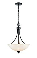 Millennium 3 Light Pendant Light in Matte Black