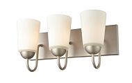 Millennium 3 Light Bathroom Vanity Light in Satin Nickel