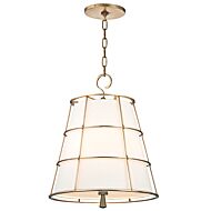 Hudson Valley Savona 3 Light 22 Inch Pendant Light in Aged Brass