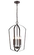 Ivey Lake Five Light Pendant in Rubbed Bronze by Millennium