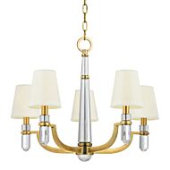 Hudson Valley Dayton 5 Light Chandelier in Aged Brass