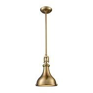 Rutherford 1-Light Mini Pendant in Satin Brass