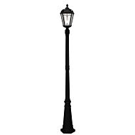 Royal Bulb Solar Lamp Series 1-Light LED Post Mount in Black