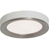 Alta LED Flush Mount in Satin Nickel and White by AFX Lighting