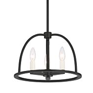 Abbott 3-Light Chandelier in Black