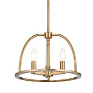 Abbott Three Light Chandelier in Vibrant Gold by Crystorama