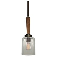 Artcraft Legno Rustico Pendant Light in Burnished Brass