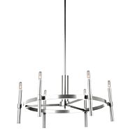 Artcraft Encore 6 Light Chandelier in Polished Nickel