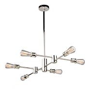 Artcraft Tribeca 6 Light Chandelier in Polished Nickel