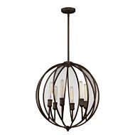 Artcraft Linden 6 Light Chandelier in Bronze