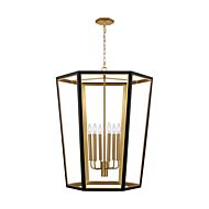 Curt Six Light Lantern in Midnight Black by Visual Comfort Studio