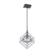 Artcraft Artistry Pendant Light in Matte Black & Harvest Brass