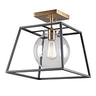 Artcraft Bridgetown Ceiling Light in Black & Harvest Brass