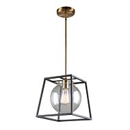 Artcraft Bridgetown Pendant Light in Black & Harvest Brass