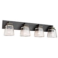 Artcraft Eastwood 4 Light Bathroom Vanity Light in Black & Brass