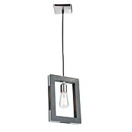 Artcraft Gatehouse Pendant Light in Dark Pine & Brushed Nickel