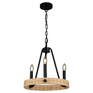 Perris 3-Light Chandelier in Black